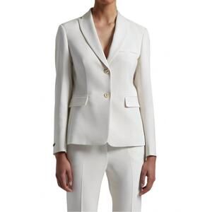 NEW PESERICO single breasted blazer in cloud white